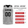 Mens Reversible Basketball Jersey Custom Basketball Uniform for Youth Athletic Practice Game Sport Shirts with Team Name Number Logo Black-Grey view 3