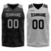 Mens Reversible Basketball Jersey Custom Basketball Uniform for Youth Athletic Practice Game Sport Shirts with Team Name Number Logo Black-Grey view 4