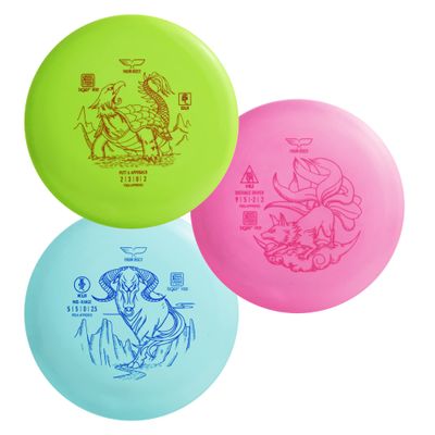 Yikun Disc Golf Starter Kit - 150-160g Set Includes Driver, Mid-Range, Putter for Beginner Players