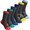 SeeyAN Kids Socks Boys Crew Athletic Half Cushioned Cotton Sport Running Breathable Socks 6 Pairs (6 Pairs Grey, 5-8 Years) view 1