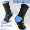 SeeyAN Kids Socks Boys Crew Athletic Half Cushioned Cotton Sport Running Breathable Socks 6 Pairs (6 Pairs Grey, 5-8 Years) view 2