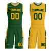 Mens Reversible Basketball Jersey Custom Basketball Uniform for Youth Athletic Practice Game Sport Shirts with Team Name Number Logo Green-White view 1