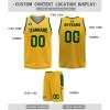 Mens Reversible Basketball Jersey Custom Basketball Uniform for Youth Athletic Practice Game Sport Shirts with Team Name Number Logo Green-White view 2