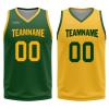 Mens Reversible Basketball Jersey Custom Basketball Uniform for Youth Athletic Practice Game Sport Shirts with Team Name Number Logo Green-White view 3
