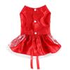 Dog Dresses Fashion Pet Dog Clothes Cat Skirt Mesh Puppy Dog Princess Dress Bowknot Tutu Skirt Party Dress Orange L view 4