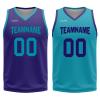 Mens Reversible Basketball Jersey Custom Basketball Uniform for Youth Athletic Practice Game Sport Shirts with Team Name Number Logo Purple-White view 3