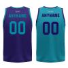 Mens Reversible Basketball Jersey Custom Basketball Uniform for Youth Athletic Practice Game Sport Shirts with Team Name Number Logo Purple-White view 4