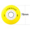 JHKJ Inline Skate LED Light Wheels 85A Rubber Inline Skate Replacement Wheels 72mm, 76mm, 80mm Wear-Resistant PU Wheels,Yellow,76mm view 2
