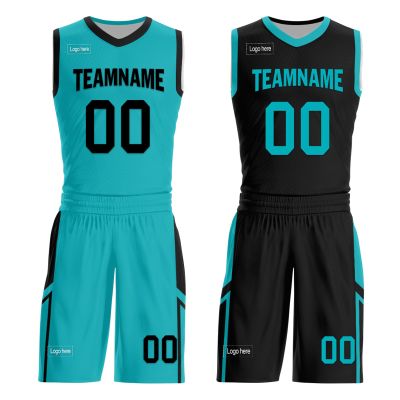 Mens Reversible Basketball Jersey Custom Basketball Uniform for Youth Athletic Practice Game Sport Shirts with Team Name Number Logo Green-Black