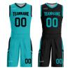 Mens Reversible Basketball Jersey Custom Basketball Uniform for Youth Athletic Practice Game Sport Shirts with Team Name Number Logo Green-Black view 1
