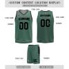 Mens Reversible Basketball Jersey Custom Basketball Uniform for Youth Athletic Practice Game Sport Shirts with Team Name Number Logo Black-Green view 2