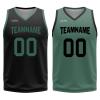 Mens Reversible Basketball Jersey Custom Basketball Uniform for Youth Athletic Practice Game Sport Shirts with Team Name Number Logo Black-Green view 3