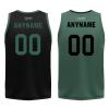 Mens Reversible Basketball Jersey Custom Basketball Uniform for Youth Athletic Practice Game Sport Shirts with Team Name Number Logo Black-Green view 4