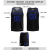 Mens Reversible Basketball Jersey Custom Basketball Uniform for Youth Athletic Practice Game Sport Shirts with Team Name Number Logo Blue-Black view 2