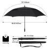 G4Free 72 Inch Automatic Open Golf Umbrella Extra Large Oversize Double Canopy Vented Windproof Waterproof Stick Umbrellas (Black) view 2