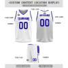 Mens Reversible Basketball Jersey Custom Basketball Uniform for Youth Athletic Practice Game Sport Shirts with Team Name Number Logo Blue-White view 2