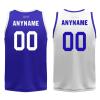 Mens Reversible Basketball Jersey Custom Basketball Uniform for Youth Athletic Practice Game Sport Shirts with Team Name Number Logo Blue-White view 4