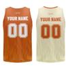 Mens Reversible Basketball Jersey Custom Basketball Uniform for Youth Athletic Practice Game Sport Shirts with Team Name Number Logo Orange-White view 3