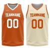 Mens Reversible Basketball Jersey Custom Basketball Uniform for Youth Athletic Practice Game Sport Shirts with Team Name Number Logo Orange-White view 4