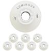 JHKJ Inline Skate LED Light Wheels 85A Rubber Inline Skate Replacement Wheels 72mm, 76mm, 80mm Wear-Resistant PU Wheels,White,72mm view 1