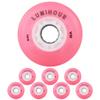 JHKJ Inline Skate LED Light Wheels 85A Rubber Inline Skate Replacement Wheels 72mm, 76mm, 80mm Wear-Resistant PU Wheels,Pink,76mm view 1