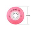 JHKJ Inline Skate LED Light Wheels 85A Rubber Inline Skate Replacement Wheels 72mm, 76mm, 80mm Wear-Resistant PU Wheels,Pink,76mm view 2