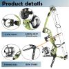 surwolf Bowfishing Compound Bow Kit Ready to Fish Kit with Bowfishing Reel, Bow Fishing Arrows Right & Left Hand for Adult/Youth Fishing Hunting, Target Shooting (Left Handed, Green) view 3