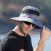 Mens Outdoor Bucket Hat Mesh Breathable Sunshade Fisherman Cap Sunscreen Foldable Sun Visor Hat Outdoor Hiking Cap (Dark Gray, One Size) view 4