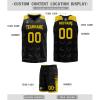 Mens Reversible Basketball Jersey Custom Basketball Uniform for Youth Athletic Practice Game Sport Shirts with Team Name Number Logo Yellow-Black view 2