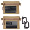 2 Packs Tactical EDC Pouches Compact Mini Military Molle Utility Pouch Accessories Organizer Bags Coin Purse Keychain Pockets Credit Card Holder for Waist Pack (2 Pack Horizontal Tan) view 1