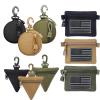 2 Packs Tactical EDC Pouches Compact Mini Military Molle Utility Pouch Accessories Organizer Bags Coin Purse Keychain Pockets Credit Card Holder for Waist Pack (2 Pack Horizontal Tan) view 3