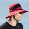 Mens Outdoor Bucket Hat Mesh Breathable Sunshade Fisherman Cap Sunscreen Foldable Sun Visor Hat Outdoor Hiking Cap (Wine, One Size) view 3