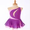 JEATHA Kids Girls Shiny Rhinestones Sleeveless Figure Skating Dress Dance Costume Ballet Dancewear Purple 14 Years view 2