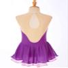 JEATHA Kids Girls Shiny Rhinestones Sleeveless Figure Skating Dress Dance Costume Ballet Dancewear Purple 14 Years view 4
