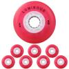 JHKJ Inline Skate LED Light Wheels 85A Rubber Inline Skate Replacement Wheels 72mm, 76mm, 80mm Wear-Resistant PU Wheels,Red,76mm view 1