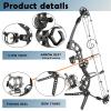 surwolf Bowfishing Compound Bow Kit Ready to Fish Kit with Bowfishing Reel, Bow Fishing Arrows Right & Left Hand for Adult/Youth Fishing Hunting, Target Shooting (Right Handed, Black) view 3