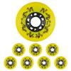 JHKJ Inline Skate WheeIs 90A Inline Replacement Wheels PU Wear-Resistant Wheels for Outdoor or Indoor 72mm/76mm/80mm Intended for Wheel Replacement,Yellow,80mm view 1