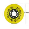 JHKJ Inline Skate WheeIs 90A Inline Replacement Wheels PU Wear-Resistant Wheels for Outdoor or Indoor 72mm/76mm/80mm Intended for Wheel Replacement,Yellow,80mm view 2