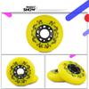 JHKJ Inline Skate WheeIs 90A Inline Replacement Wheels PU Wear-Resistant Wheels for Outdoor or Indoor 72mm/76mm/80mm Intended for Wheel Replacement,Yellow,80mm view 3