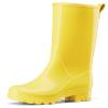 HISEA Women's Mid Calf Rain Boots, Waterproof Garden Shoes Glossy Rubber PVC Rainboots with Wide Toe Box, Lightweight Outdoor Boots for Gardening, Farm, Yard Work, Dog Walking view 1