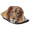 MANQINF Unisex Funny Lion Print Bucket Hat Summer Travel Fisherman Cap for Women Men Teens view 2