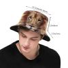 MANQINF Unisex Funny Lion Print Bucket Hat Summer Travel Fisherman Cap for Women Men Teens view 3