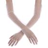 Aularso Long Lace Tulle Gloves for Women - Polka Dot Opera & Wedding Gloves - White, Long