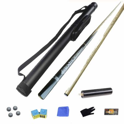 3/4 Jointed Snooker Billiard Pool Cue Handmade Ash Shaft Tips 10mm with Extension Accessories Hard Case/Bag,B,10mm