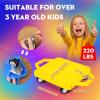 12 Pcs Sports Scooter Board with Handles Plastic Floor Sitting Scooter Board for Kids Suitable for Gym Indoor Outdoor Activities Physical Education EquipmentColors view 3