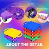 12 Pcs Sports Scooter Board with Handles Plastic Floor Sitting Scooter Board for Kids Suitable for Gym Indoor Outdoor Activities Physical Education EquipmentColors view 4
