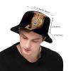 MANQINF Unisex Funny Lion Print Bucket Hat Summer Travel Fisherman Cap for Women Men Teens view 3