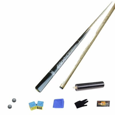 3/4 Jointed Snooker Billiard Pool Cue Handmade Ash Shaft Tips 10mm with Extension Accessories Hard Case/Bag,A,10mm
