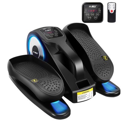 AODI Under Desk Elliptical Machine, Leg Exerciser for Seniors Adults, Adjustable Speeds Elliptical Trainer with Remote, Quiet & Portable Mini Seated Pedal Exerciser for Home Office Use