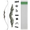 60 Inch Black Hunter Takedown Recurve Bow and Arrow Set 20-60lbs Traditional Wood Longbow with Bamboo Core Limbs Right/Left Handed American Hunting Longbow (20 Lbs, Right Handed) view 1